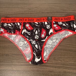 Torrid Nightmare before Christmas Jack & Sally hipster panties. red trim Disney